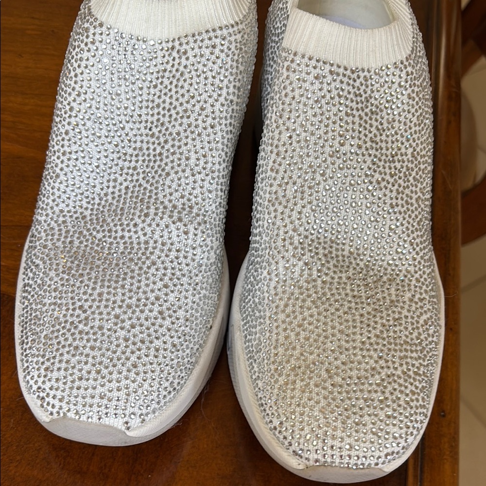 Elegant Silver Women's Slip-On Shoes